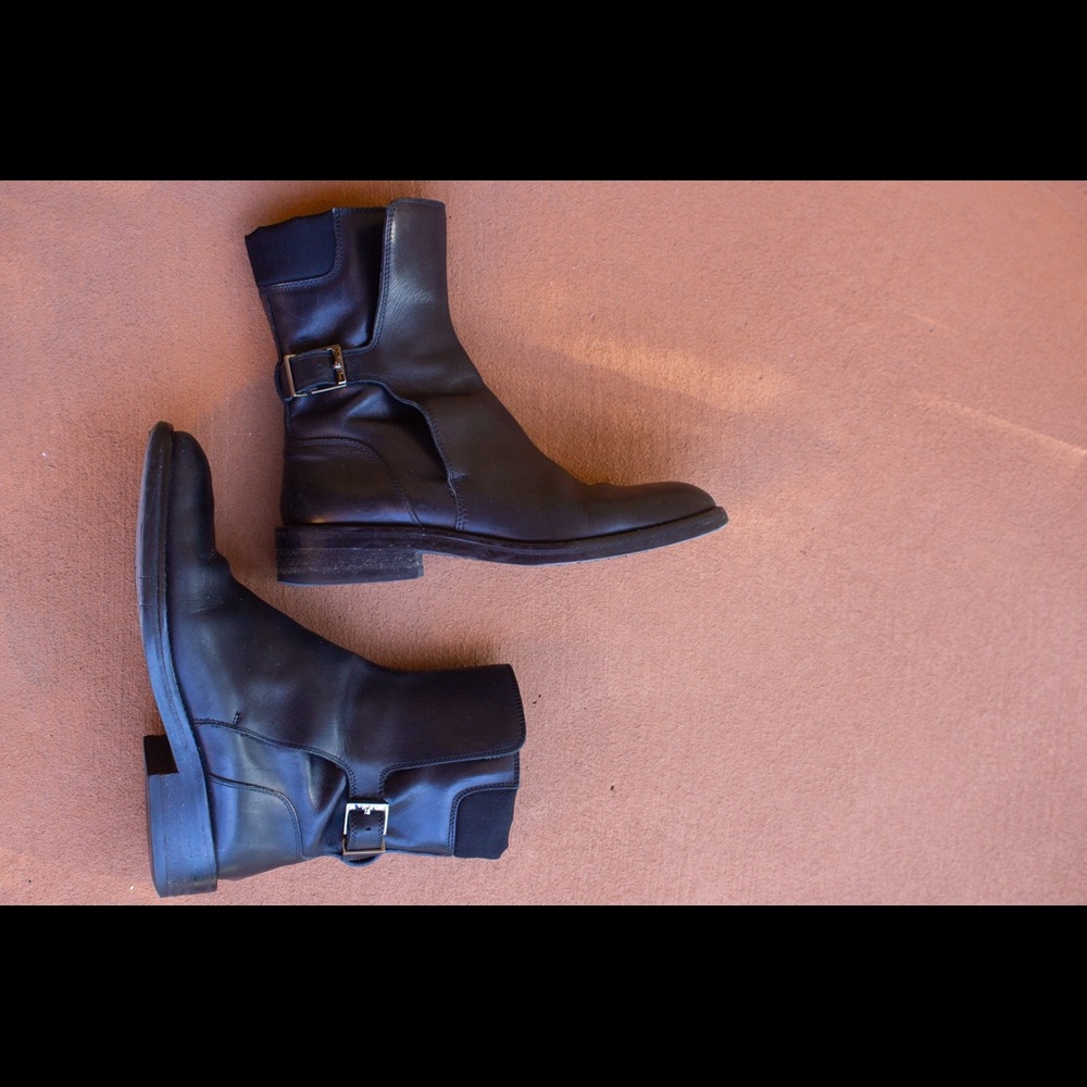 Authentic Gucci Square-Toe Moto Boots